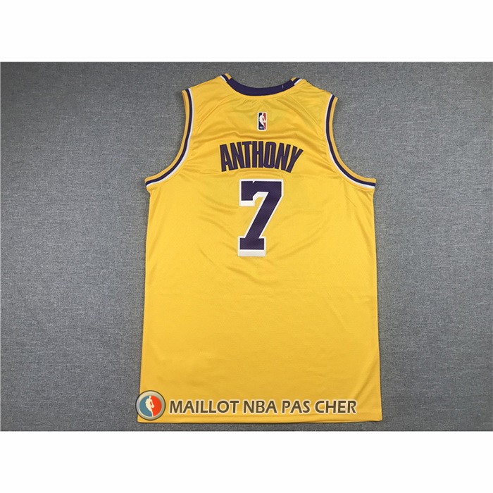 Maillot Los Angeles Lakers Carmelo Anthony NO 7 Icon 2020 Jaune